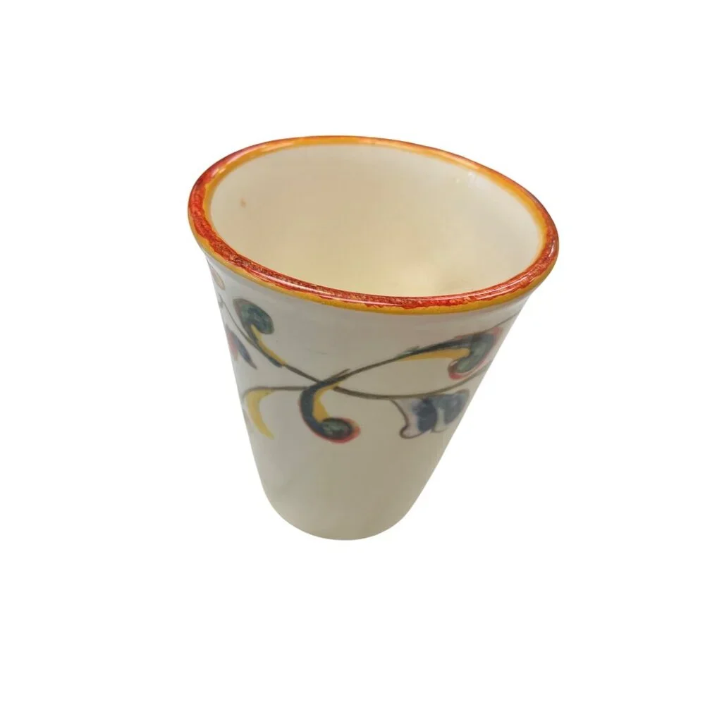Sur La Table Italian handcrafted multi color ceramic 5 piece mug set SKU 9940